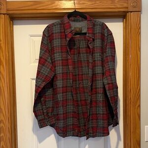 Northwest Red & Gray Plaid Lightweight Shirt Jacket